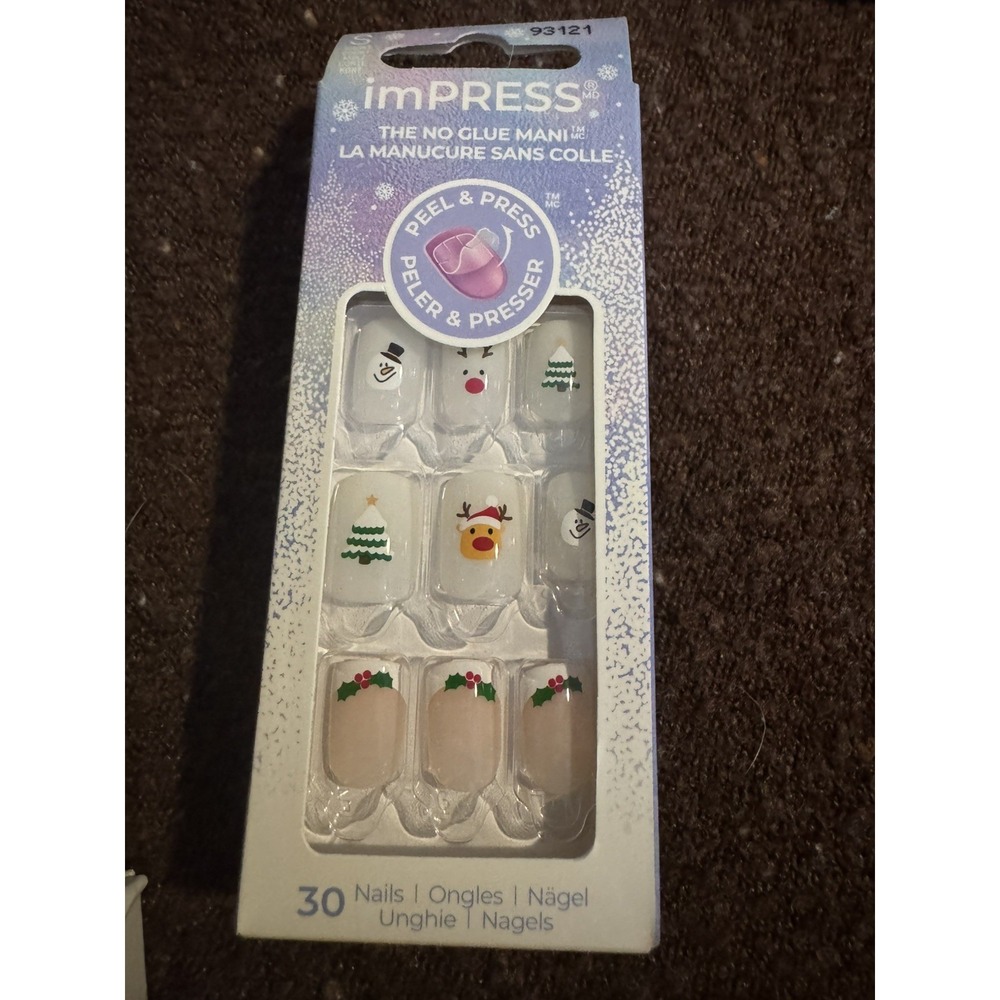 KISS imPRESS Press On Manicure Short Gel Nails Holiday Playlist New In Box